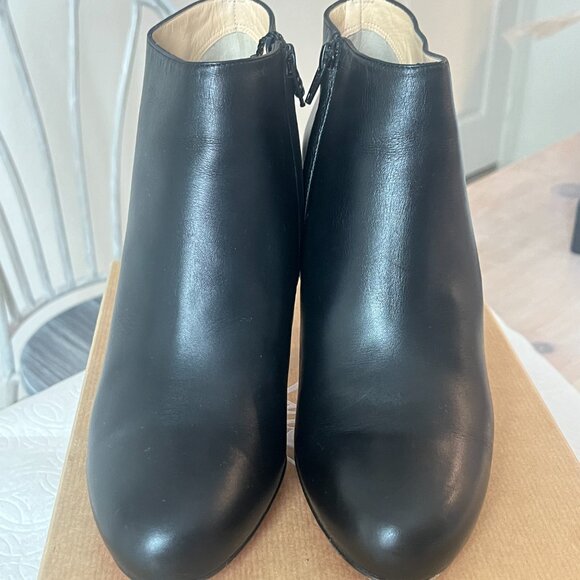 Christian Louboutin Black Leather Ankle High Heel Boots - Picture 6 of 13